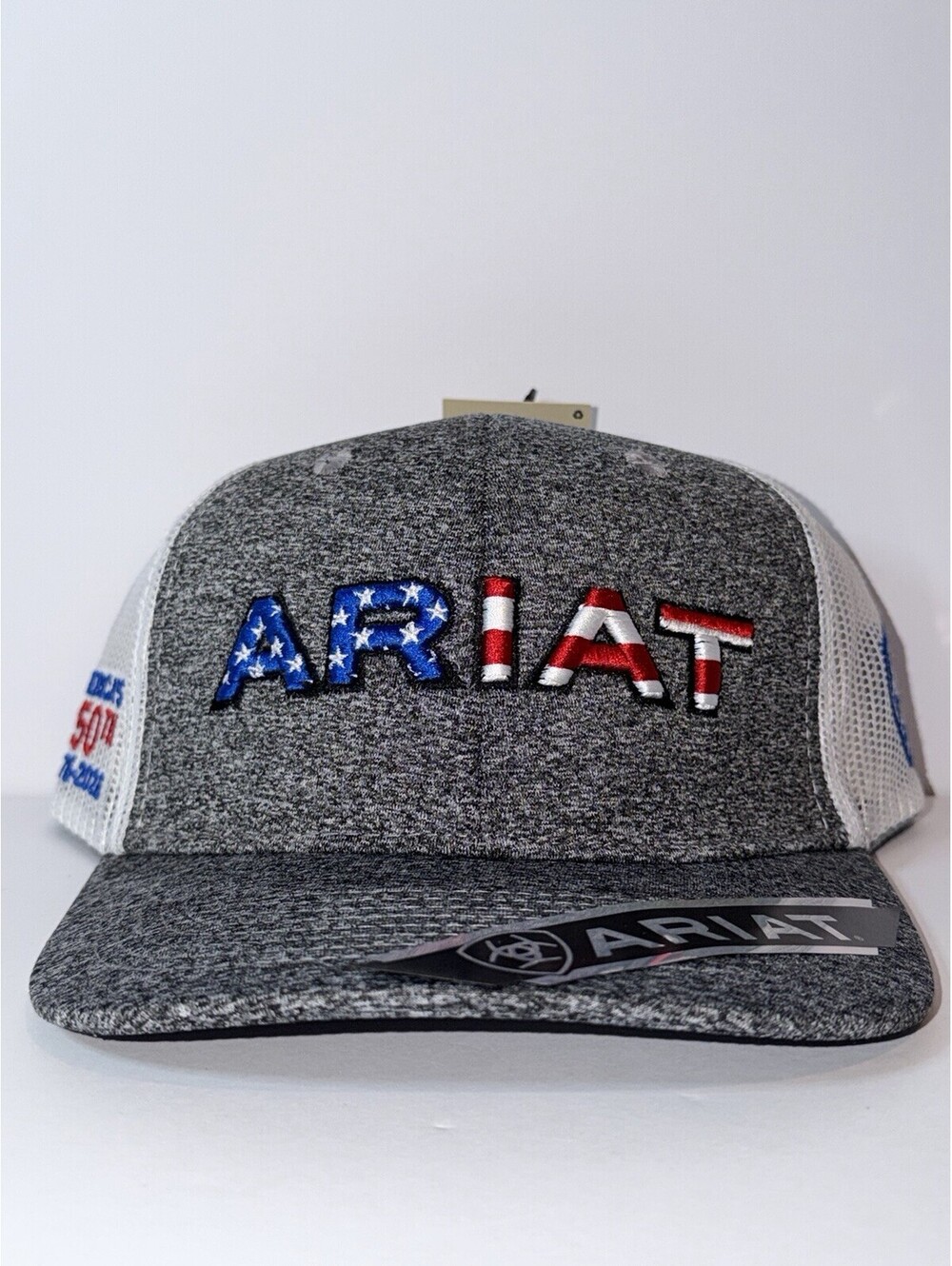 Ariat America 250th Anniversary Trucker Hat 1776-2026 Patriotic NWT Gray